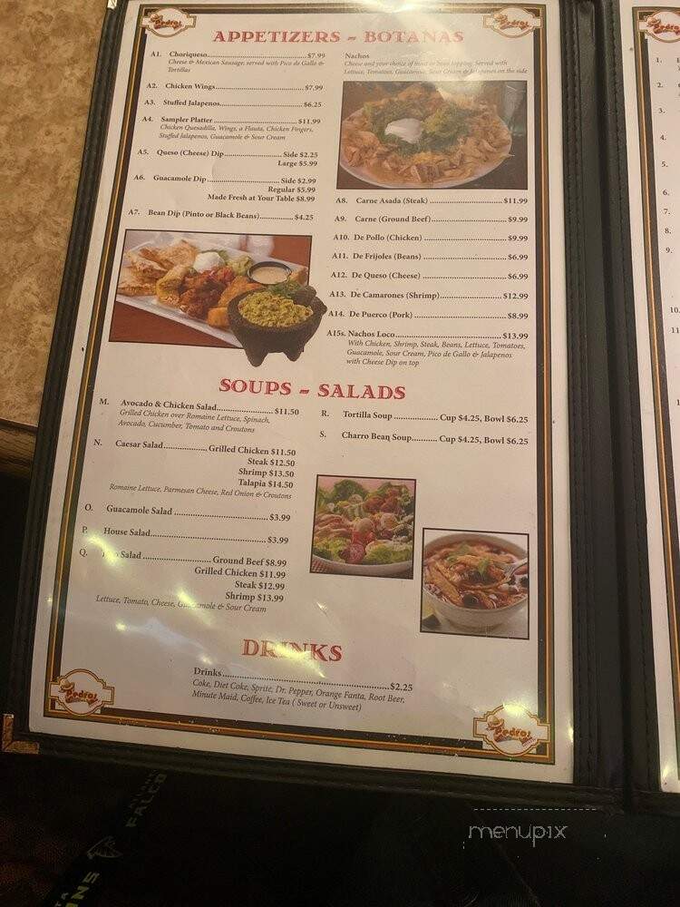 Pedros Tacos & Tequila Bar - Pensacola, FL menu_pic