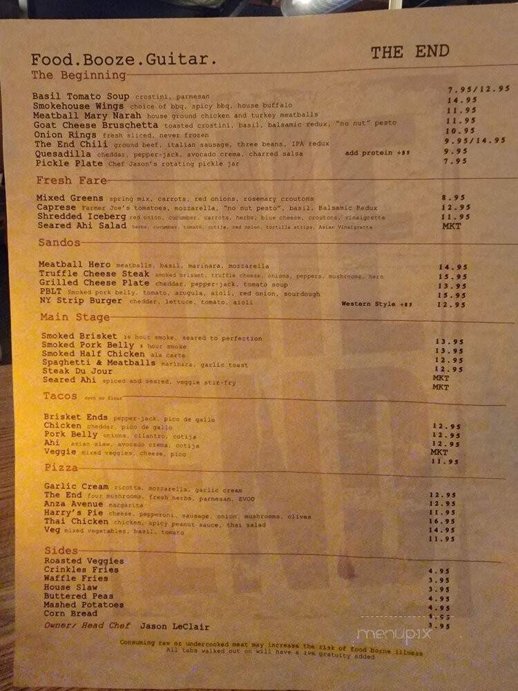 The End - Torrance, CA menu_pic