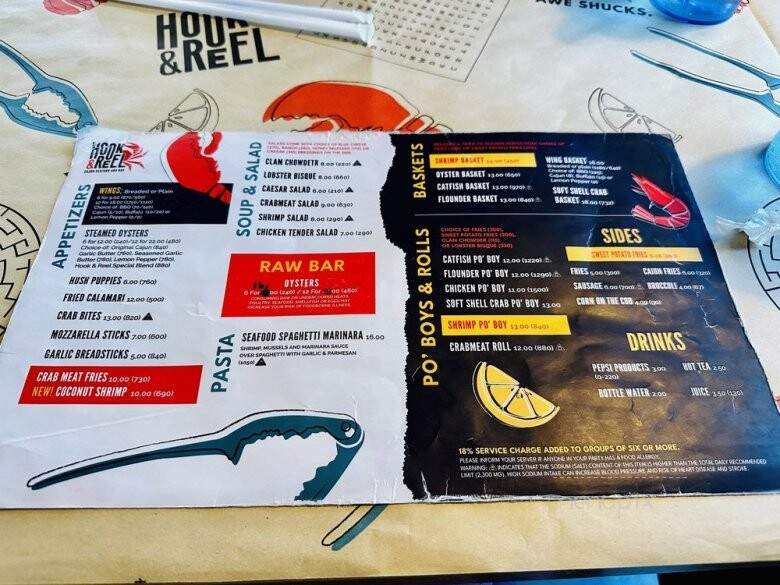 Hook & Reel Cajun Seafood & Bar - Charlotte, NC menu_pic