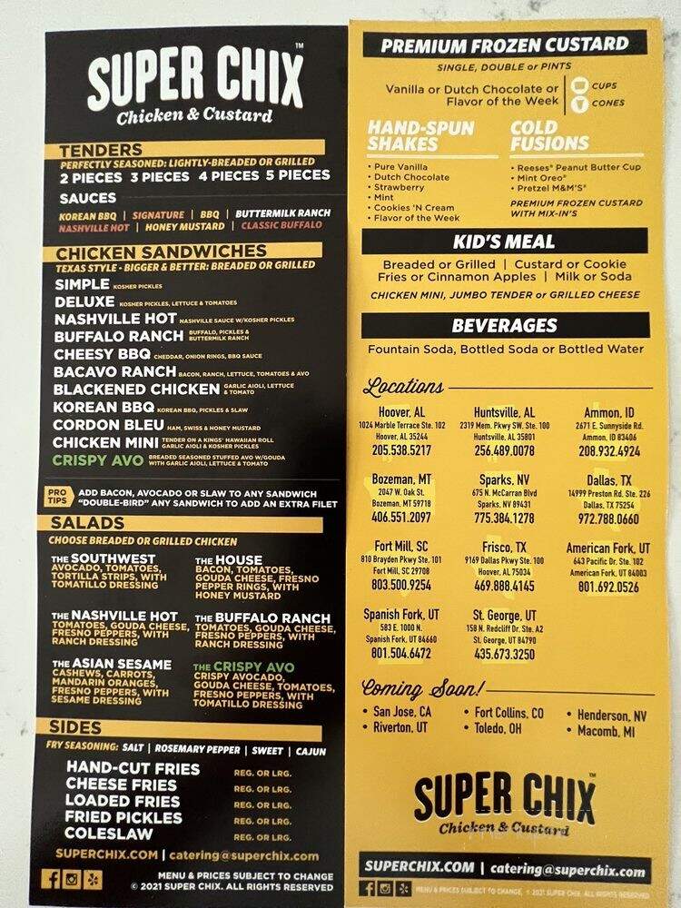 Super Chix - Fort Mill, SC menu_pic