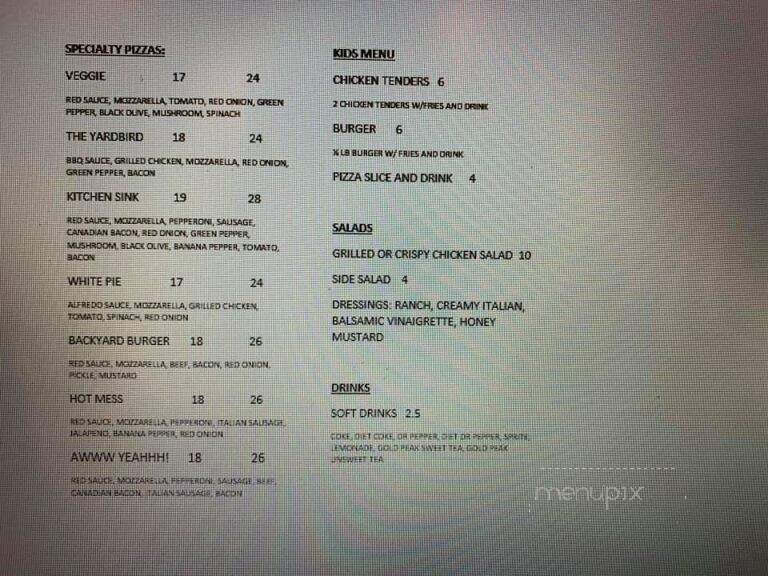 BoomTown Pints & Pies - Sperry, OK menu_pic