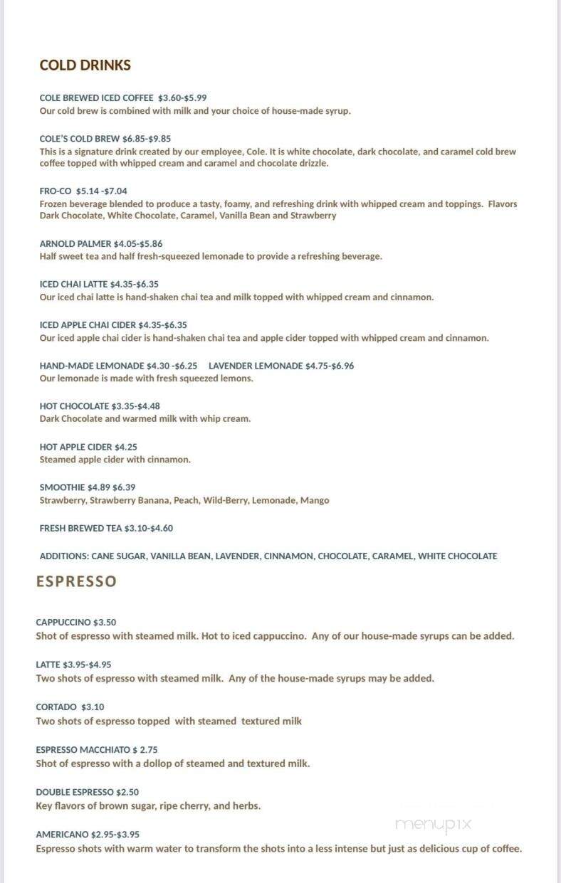 SheBrews Coffee Co. - Crossett, AR menu_pic