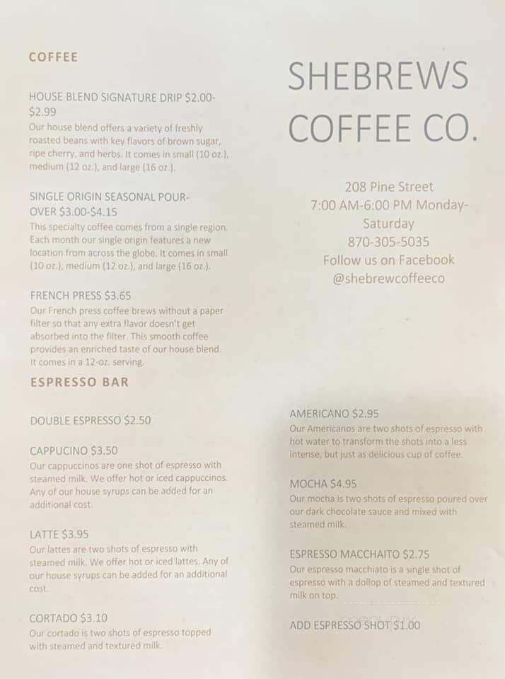 SheBrews Coffee Co. - Crossett, AR