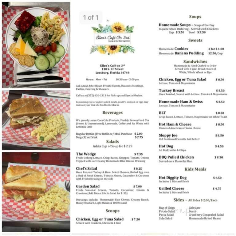 Ellen's Cafe on 3rd - Leesburg, FL menu_pic