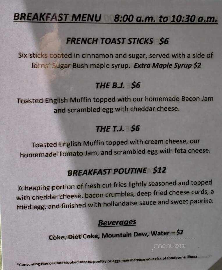 Wally's Weenie Wagon - Baileys Harbor, WI menu_pic