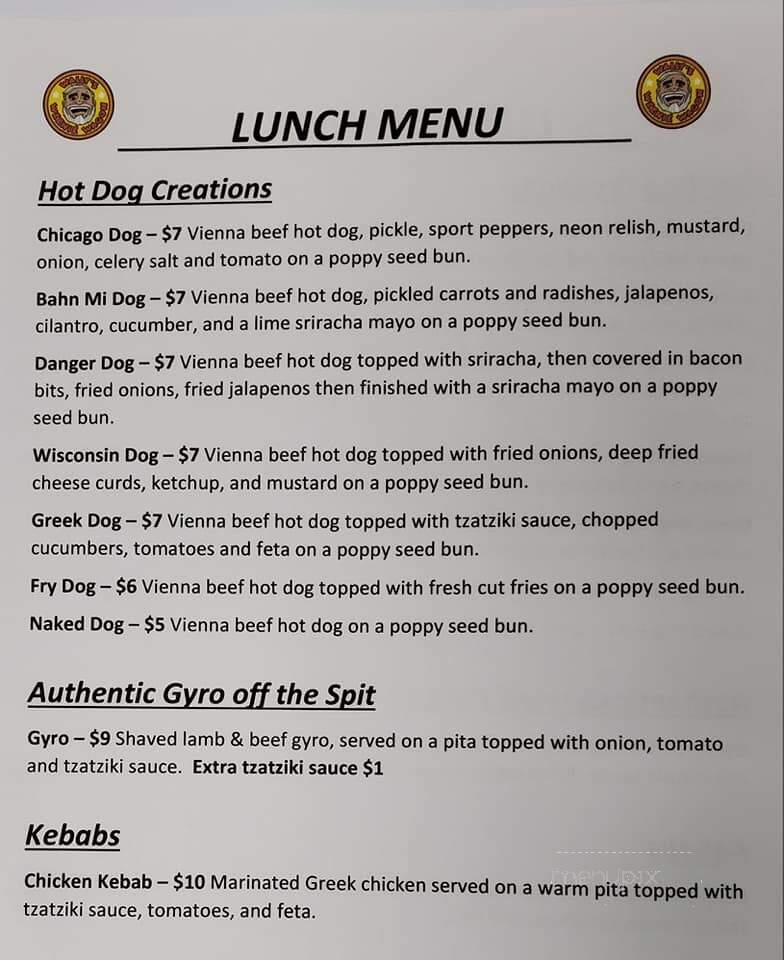 Wally's Weenie Wagon - Baileys Harbor, WI menu_pic