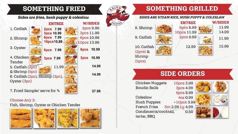 Kajun Seafood - Dawsonville, GA menu_pic