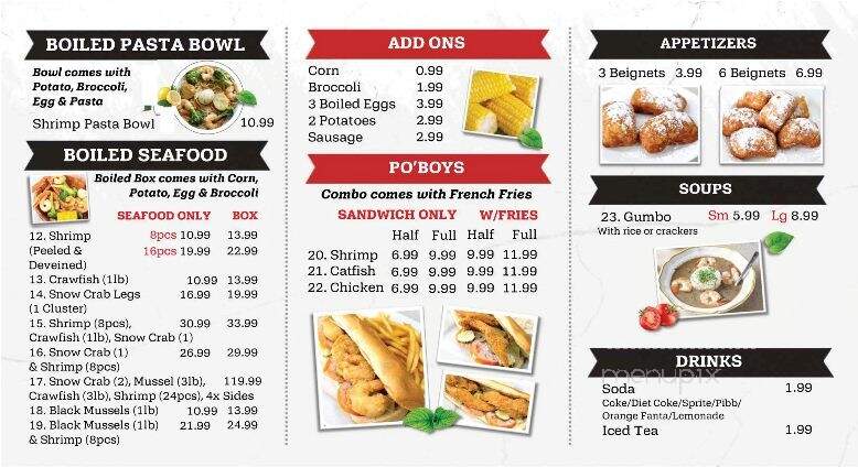 Kajun Seafood - Dawsonville, GA menu_pic