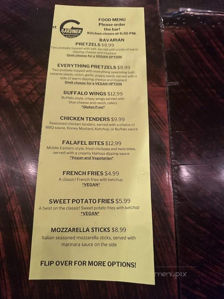 Gardiner Brewing Company - Gardiner, NY menu_pic