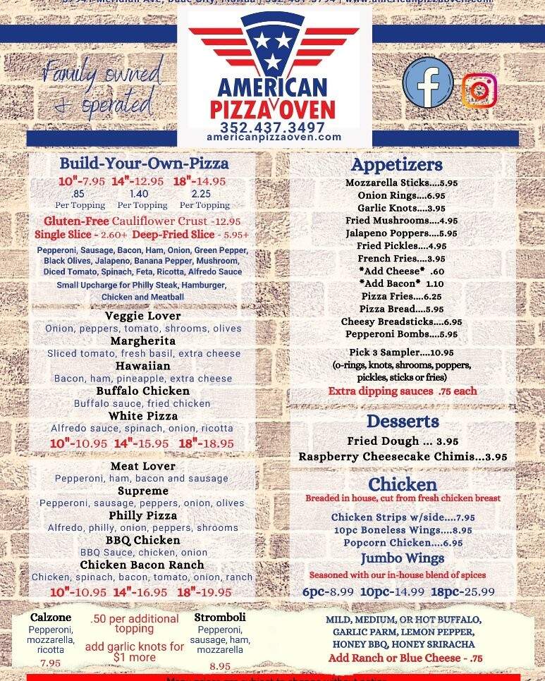 American Pizza Oven - Dade City, FL menu_pic