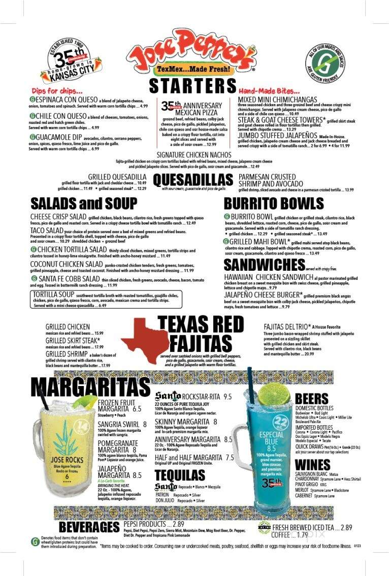 Jose Pepper's - Liberty, MO menu_pic