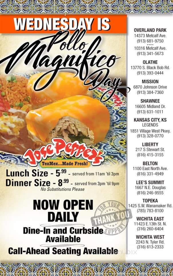 Jose Pepper's - Liberty, MO menu_pic
