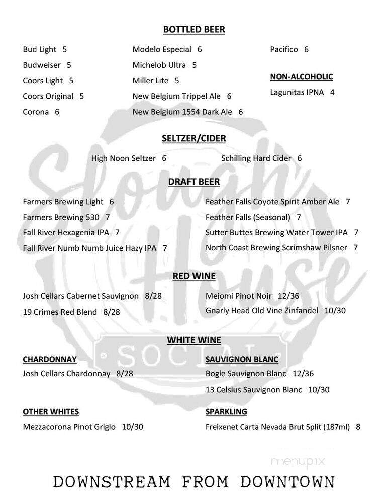 Slough House Social - Colusa, CA menu_pic