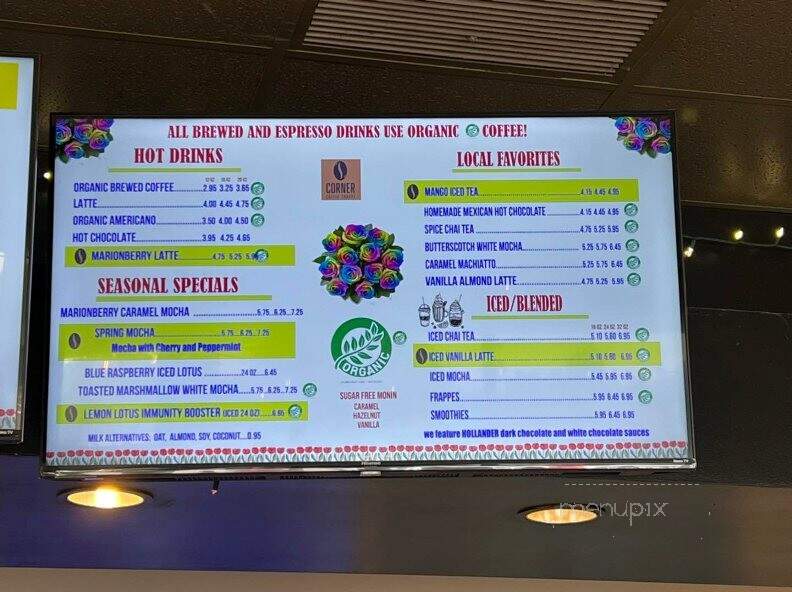 Corner Coffee Shoppe - Wilsonville, OR menu_pic