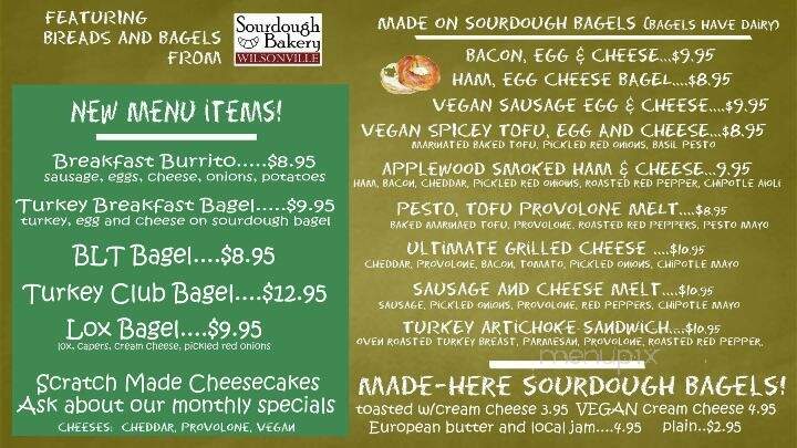 Corner Coffee Shoppe - Wilsonville, OR menu_pic