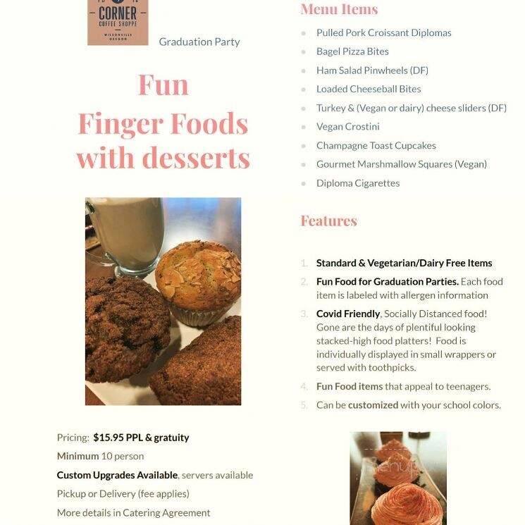 Corner Coffee Shoppe - Wilsonville, OR menu_pic