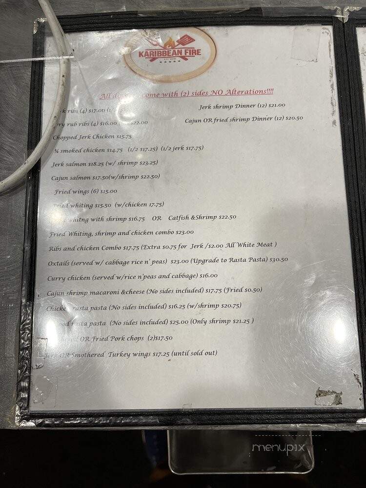 Ka'ribbean Fire - La Plata, MD menu_pic