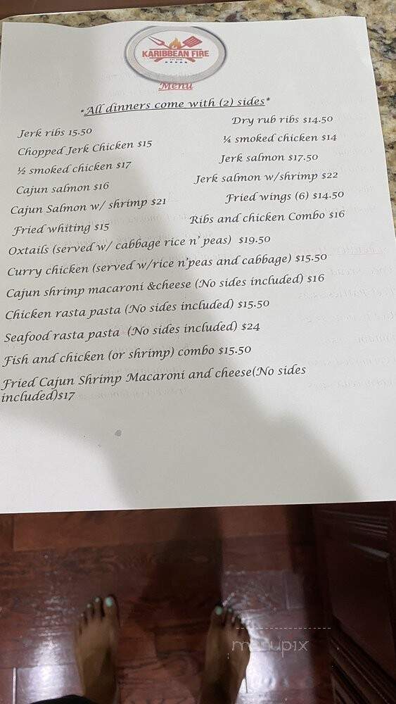 Ka'ribbean Fire - La Plata, MD menu_pic