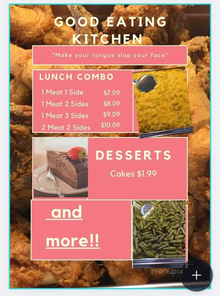 Good Eating Kitchen - Gaston, SC menu_pic