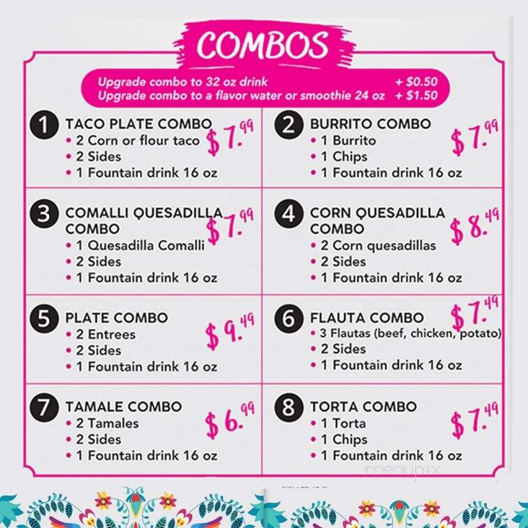 Comalli Mexican Kitchen - Midwest City, OK menu_pic