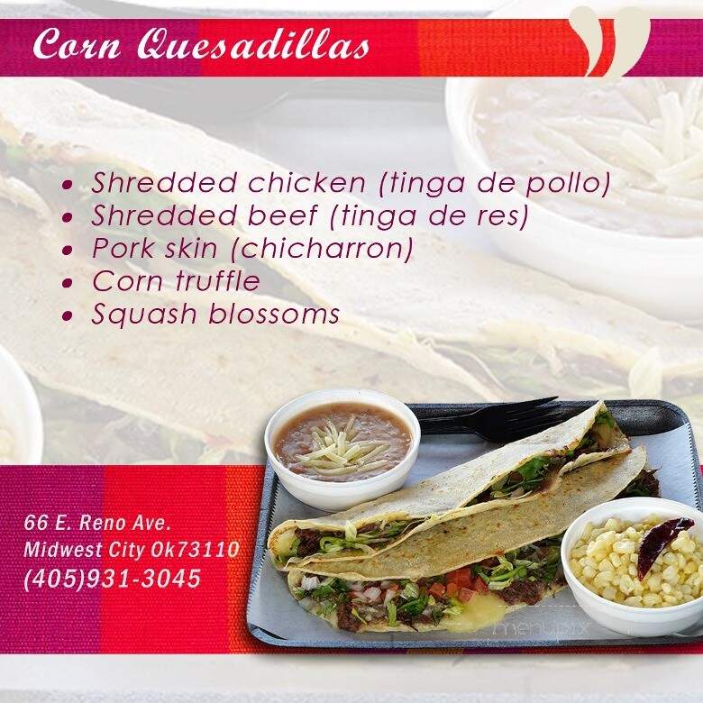 Comalli Mexican Kitchen - Midwest City, OK menu_pic