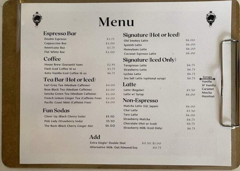 AT230 Cars and Coffee - La Habra, CA menu_pic