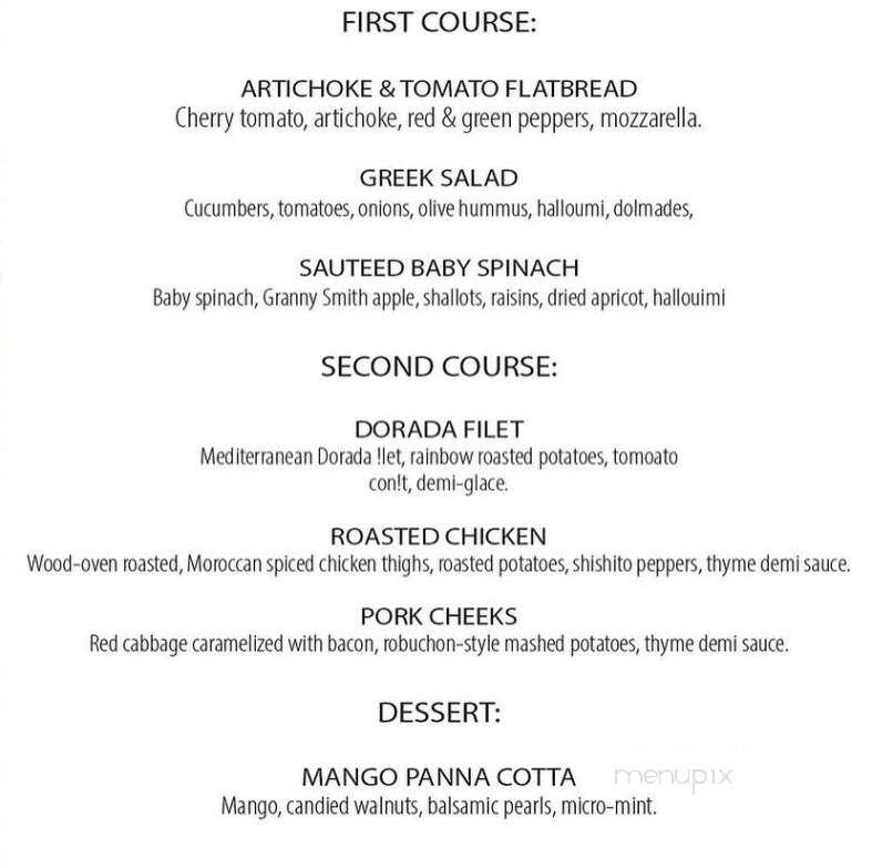 Dolce Vita Coastal Mediterranean Cuisine - Washington, DC menu_pic