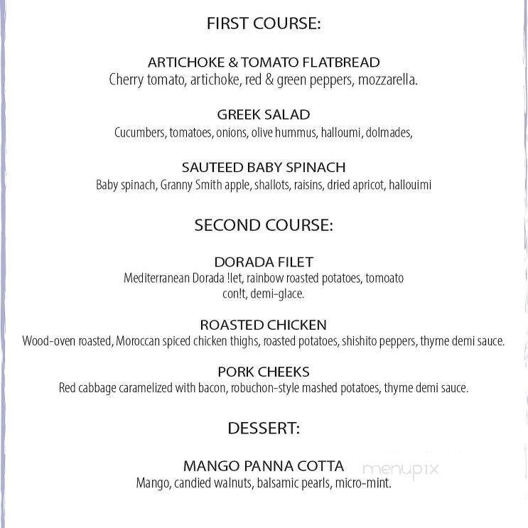 Dolce Vita Coastal Mediterranean Cuisine - Washington, DC menu_pic