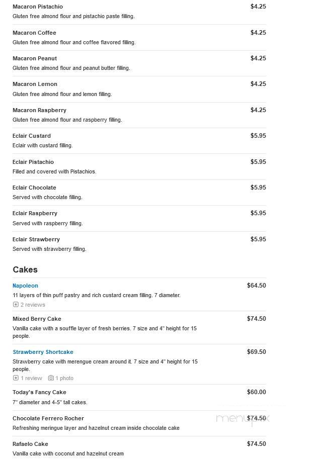 Bloom Cakes and Bakery - Caldwell, NJ menu_pic