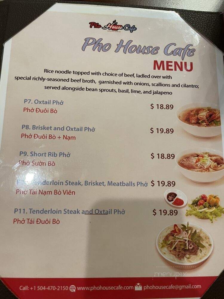Pho House Cafe - Kenner, LA menu_pic