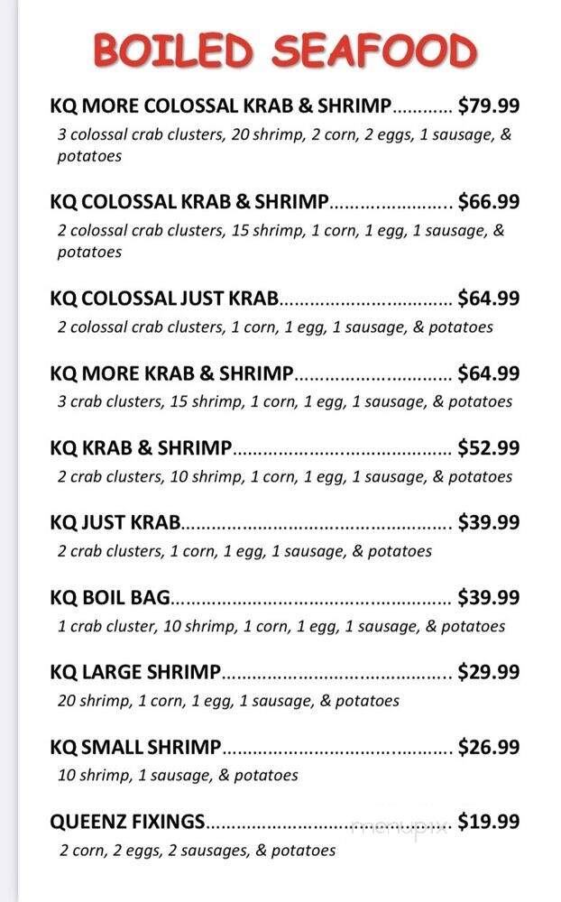 Krab Queenz - Inglewood, CA menu_pic
