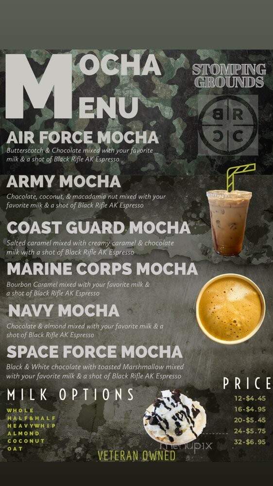 Stomping Grounds Coffeehouse - Genesee, ID menu_pic