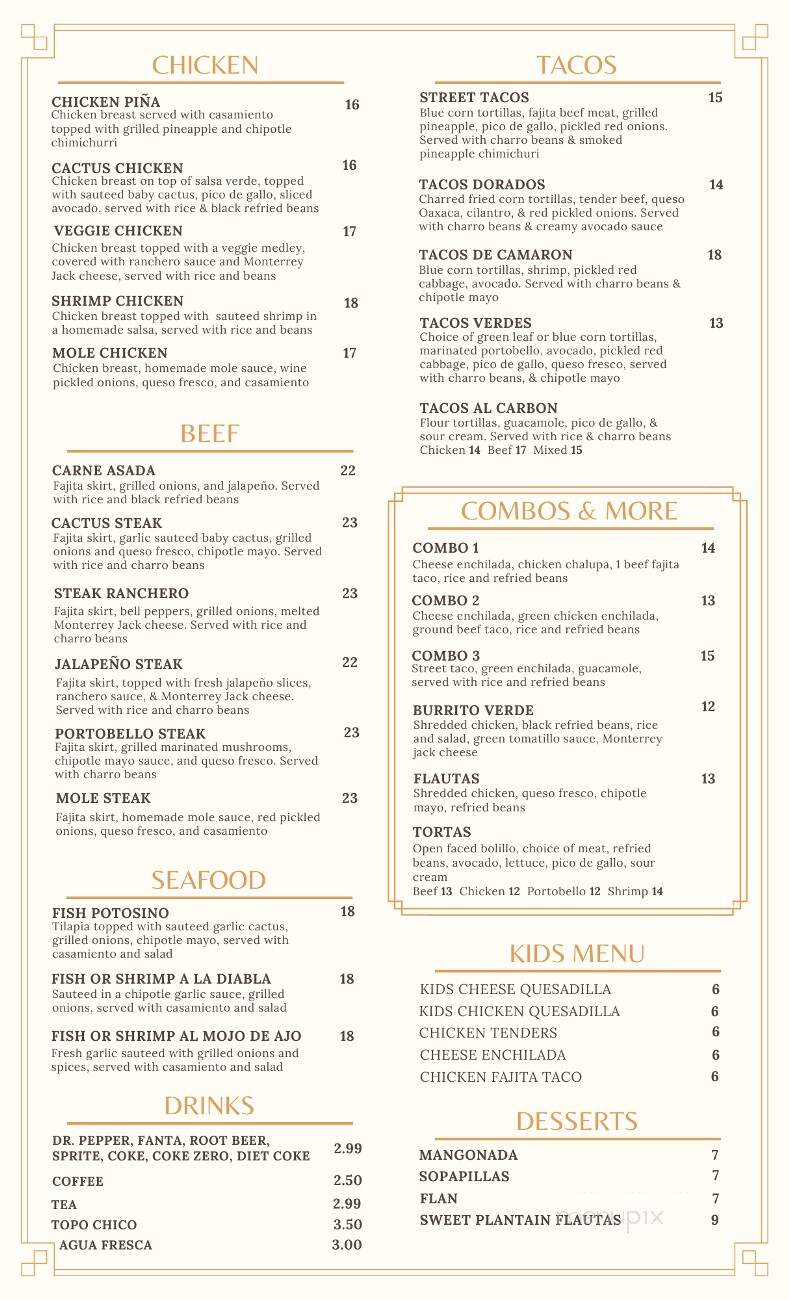 Tonati Mexican Grill - Katy, TX menu_pic