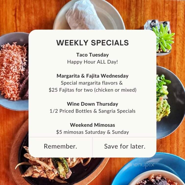 Tonati Mexican Grill - Katy, TX menu_pic