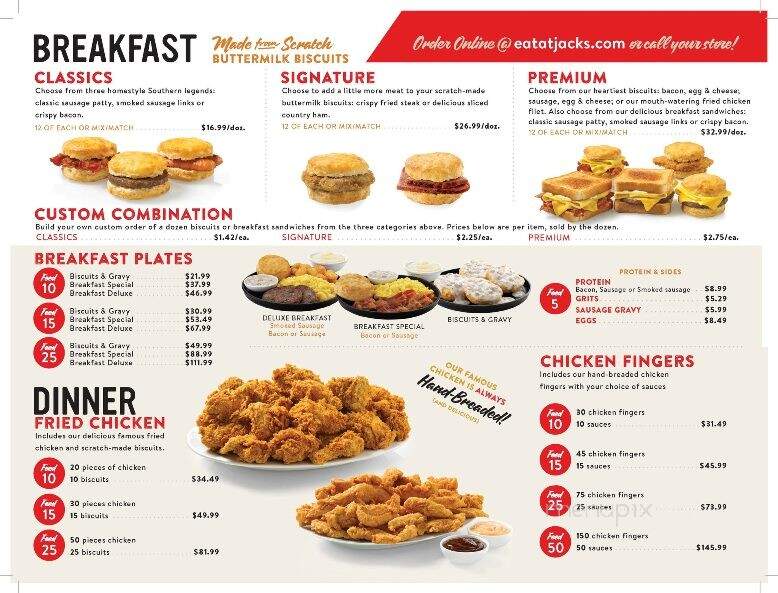 Jack's - Starkville, MS menu_pic