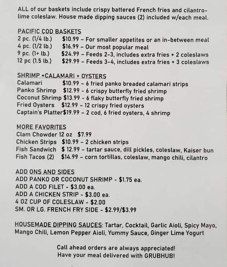 Battered Fish & Chips - Salem, OR menu_pic