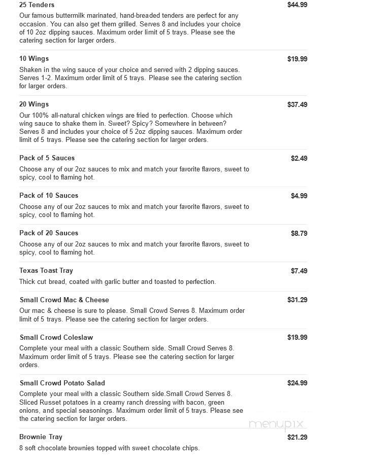 Slim Chickens - California, MD menu_pic