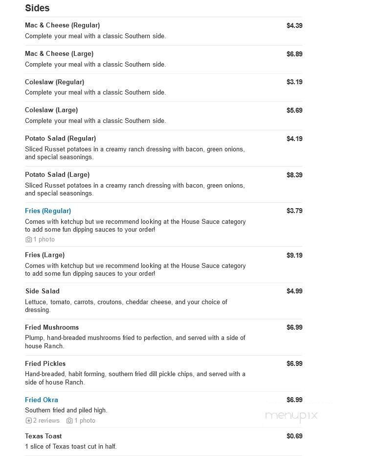 Slim Chickens - California, MD menu_pic
