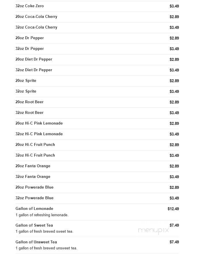 Slim Chickens - California, MD menu_pic