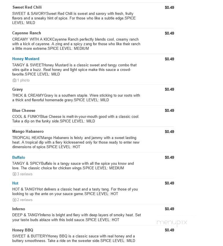 Slim Chickens - California, MD menu_pic