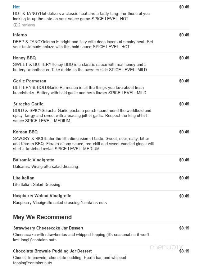 Slim Chickens - California, MD menu_pic