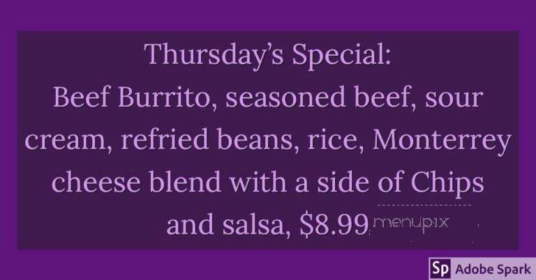 Spencerz Sports Bar - Surfside beach, SC menu_pic