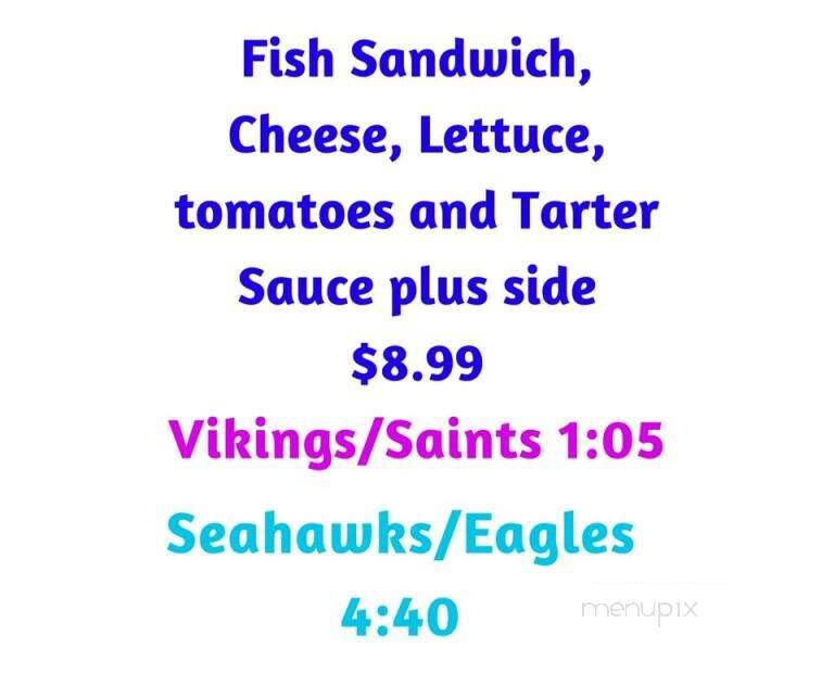 Spencerz Sports Bar - Surfside beach, SC menu_pic