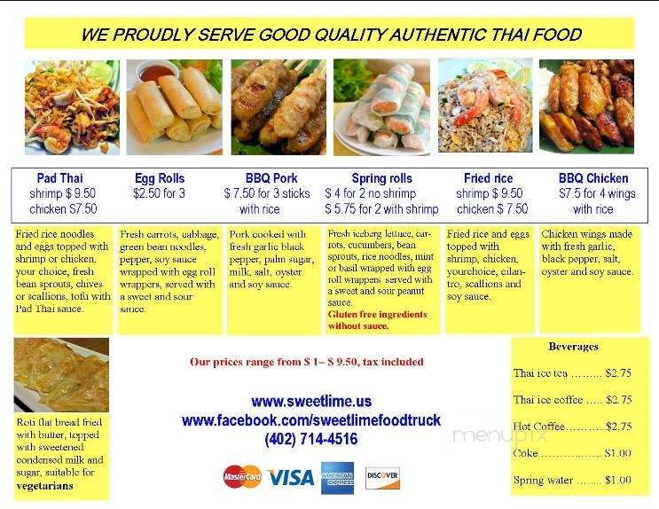Sweet Lime Thai Food Express - Springfield, NE menu_pic