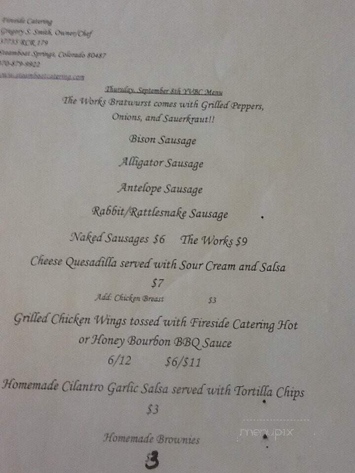 Yampa Valley Brewing - Hayden, CO menu_pic