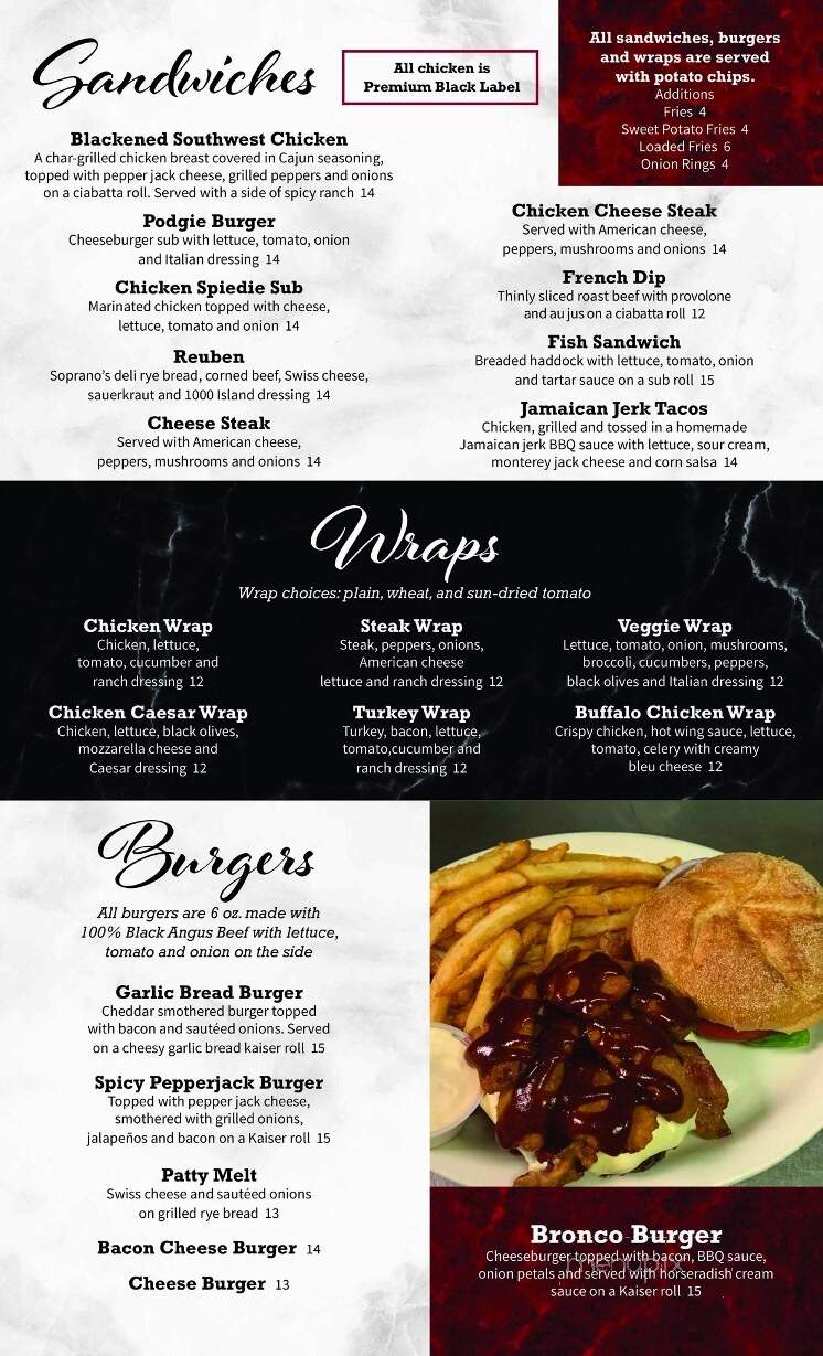 Rail House Restaurant & Tap Room - Waverly, NY menu_pic