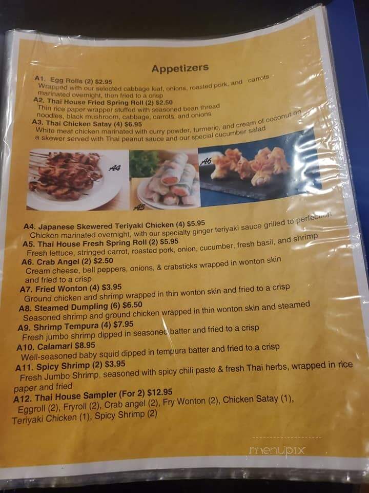 Thai House - Santee, SC menu_pic