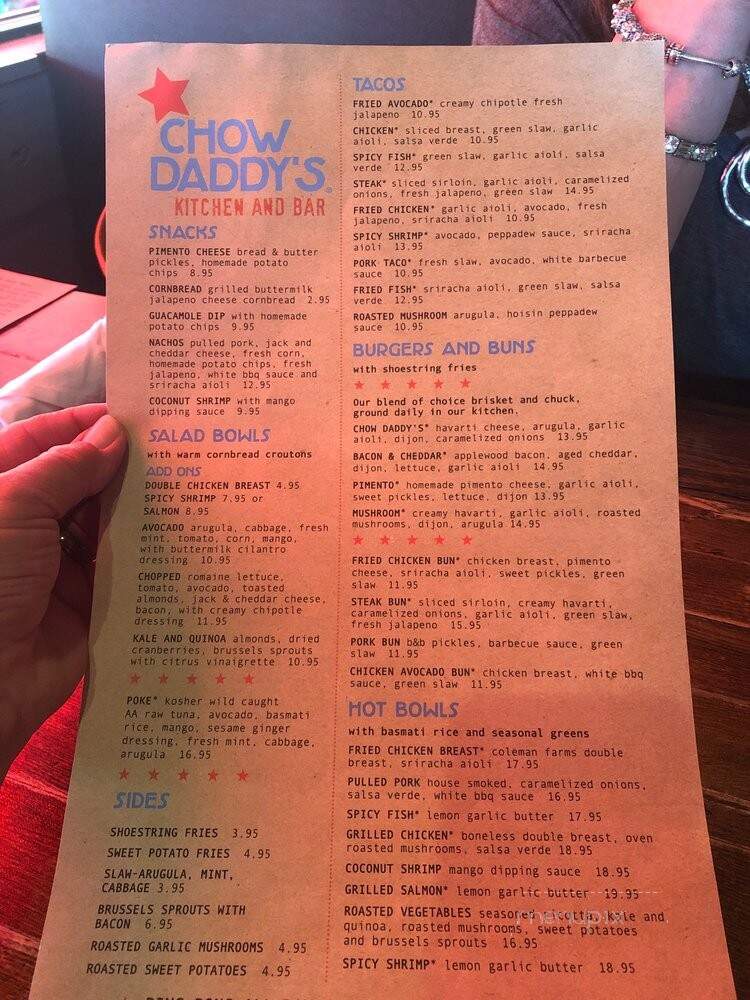 Chow Daddy's - Bluffton, SC menu_pic