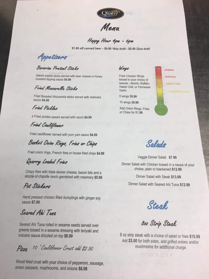 Granite Grill - Canton, OH menu_pic