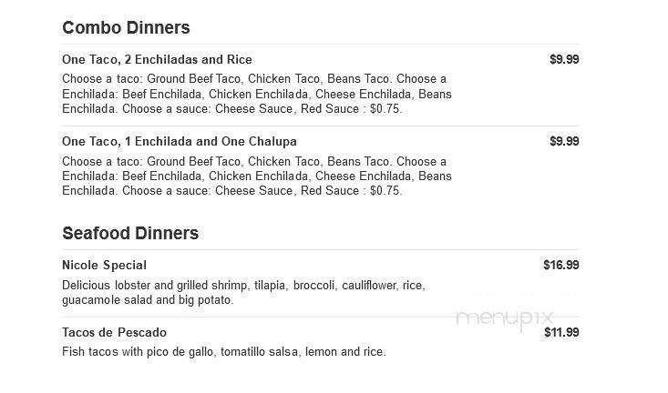El Picante - Loveland, OH menu_pic